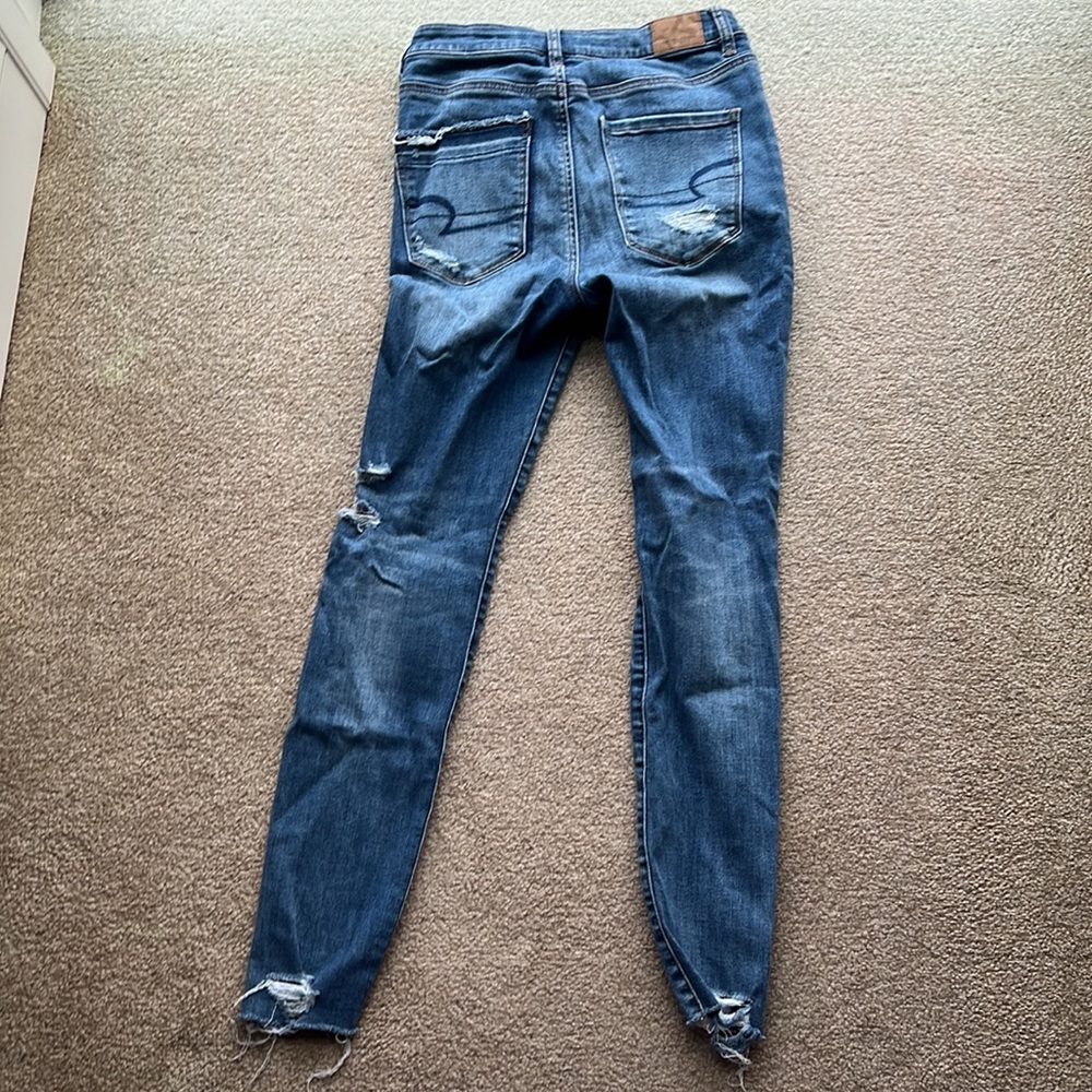 American Eagle Outfitters Highest Rise Jeggings with holes - Picture 4 of 9